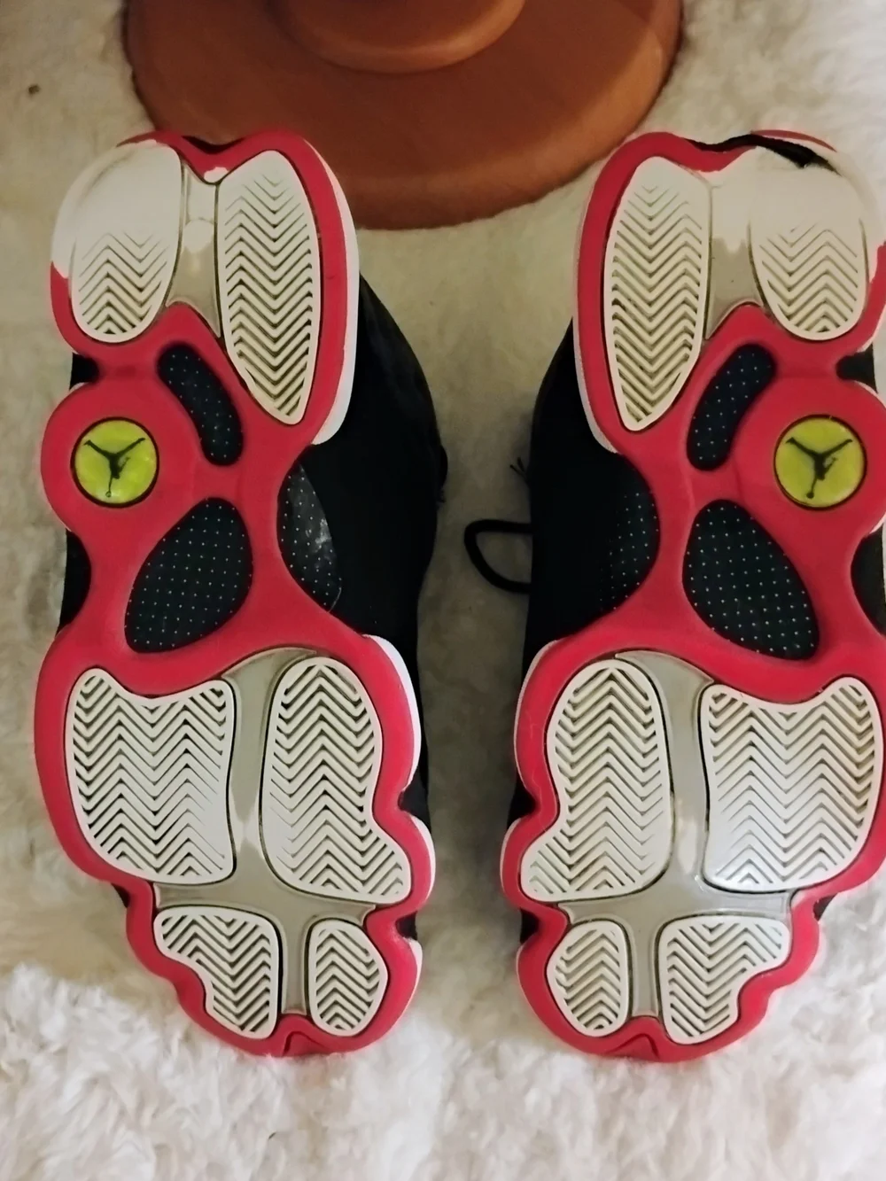 Jordan Black Sneakers with Red Jumpman and Yellow Trim
